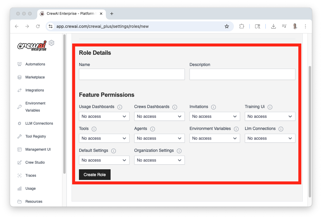 Add Role Modal