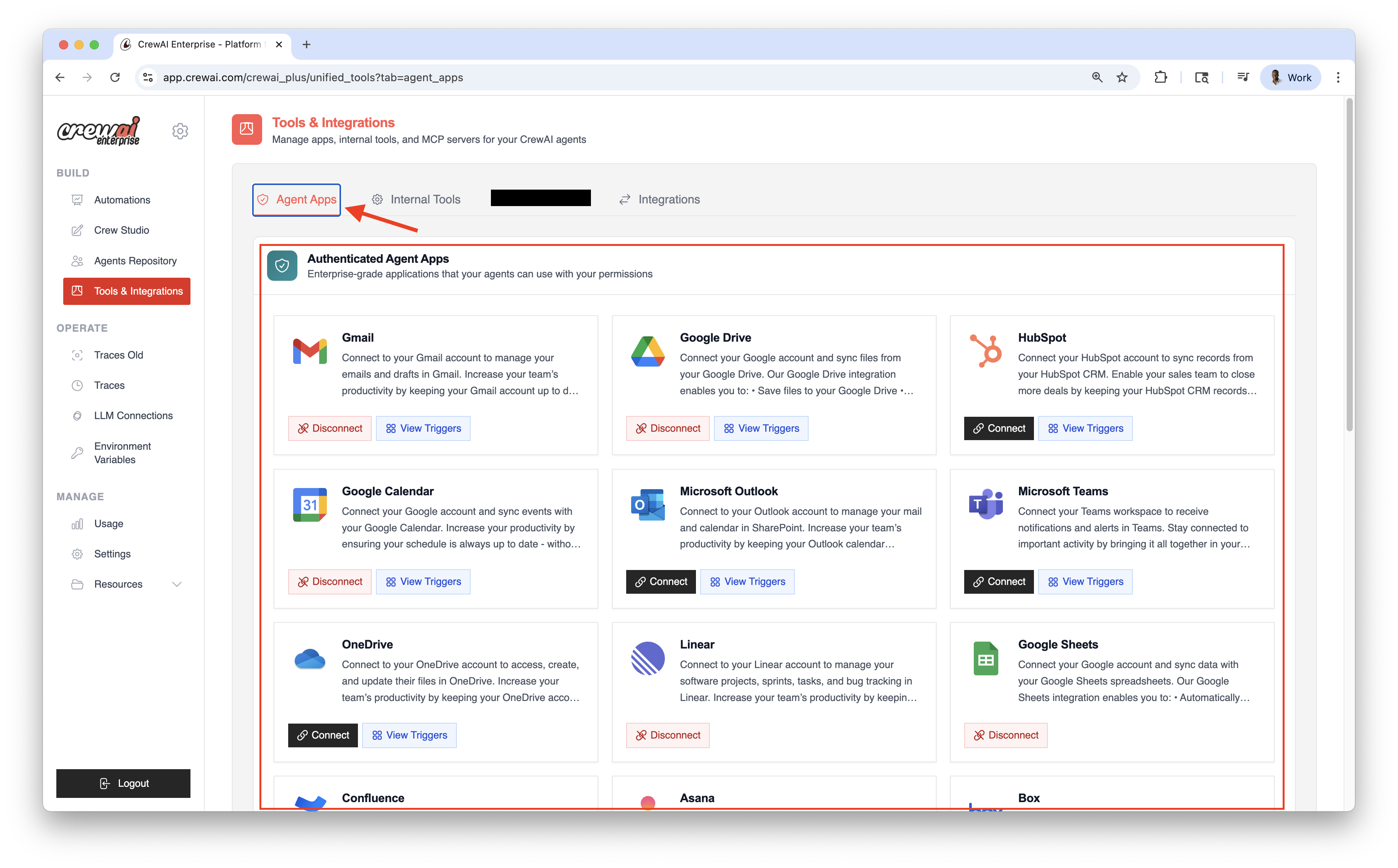 Integrations Grid