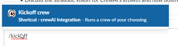 Kickoff crew